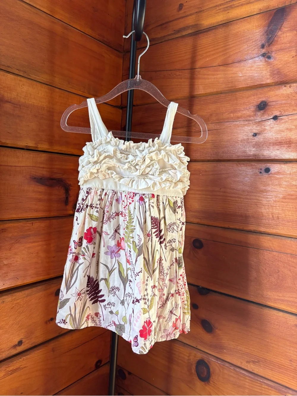 babyGap Girls 18-24M Floral Sundress Sleeveless Square Neck Ruffle 100% Cotton